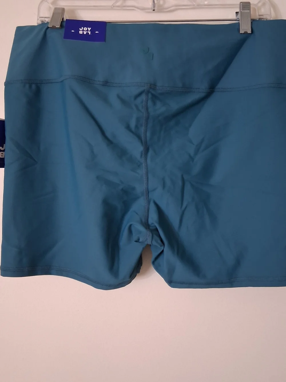 Ruched High-Waist Teal Women's Bike Shorts XXL